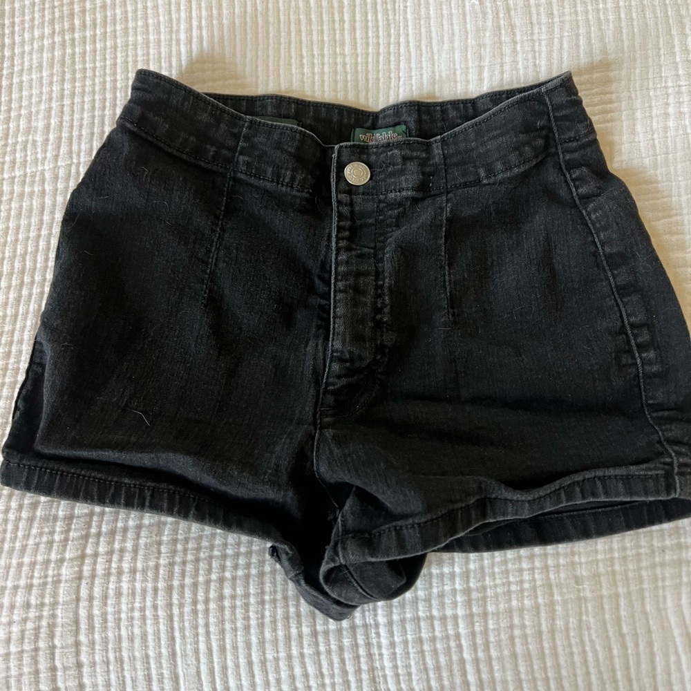 Black Denim Women's Shorts